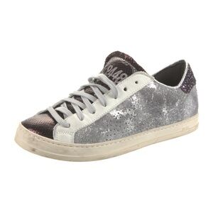 P448 John Cola Sneakers – Silver & Plum Glitter (EU 37 / US 7)